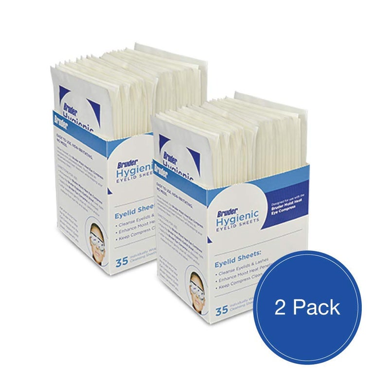 Bruder Hygienic Eyelid Sheets Micro Fine Individually Wrapped Untreated Sheets 35 Count Box (Pack of 2) - Image 2