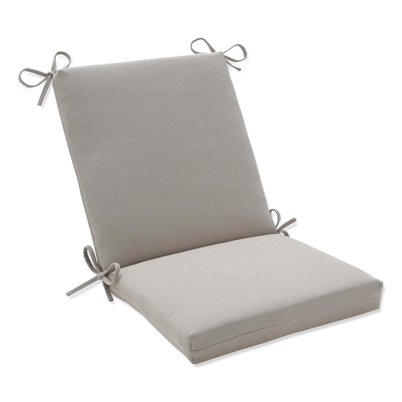 Pillow Perfect Pompeii Solid IndoorOutdoor One Piece Chair Cushion Deep Seat Weather and Fade Resistant Square Corner  365 x 18 Beige