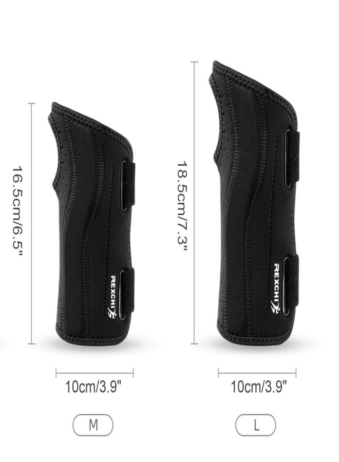 ريكسشي دعامة المعصم مع دعم جبيرة مزدوجة لرفع الأثقال الرياضية وتخفيف آلام متلازمة النفق الرسغي - Image 2