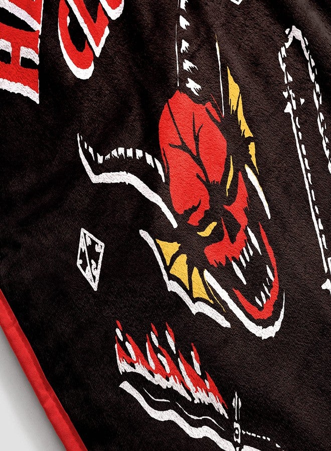 NETFLIX بطانية جاي فرانكو من نتفليكس ستراينجر ثينغز هزيمة الجحيم - مقاسات السرير 46 × 60 بوصة - مقاومة للتلاشي فليس فائق النعومة - Image 3