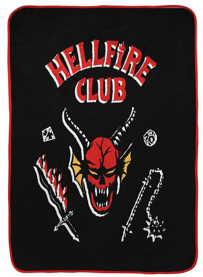 NETFLIX بطانية جاي فرانكو من نتفليكس ستراينجر ثينغز هزيمة الجحيم - مقاسات السرير 46 × 60 بوصة - مقاومة للتلاشي فليس فائق النعومة - Image 1