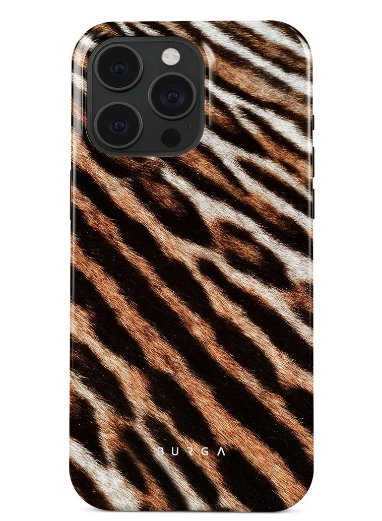 BURGA Luxury Gold Glitter Marble Phone Case Compatible with iPhone 15 Pro MAX Double Layer Silicone Protective Case Golden Wildcat