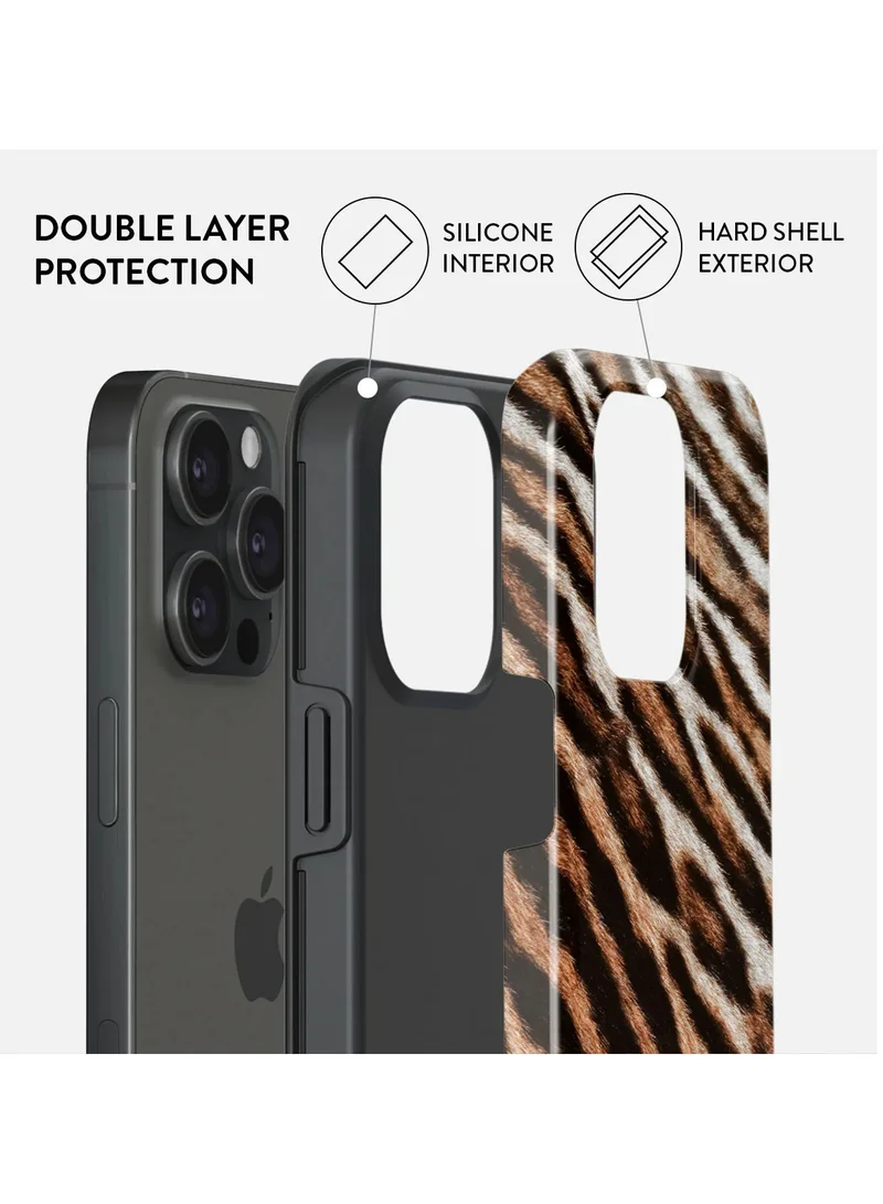 BURGA Luxury Gold Glitter Marble Phone Case Compatible with iPhone 15 Pro MAX Double Layer Silicone Protective Case Golden Wildcat