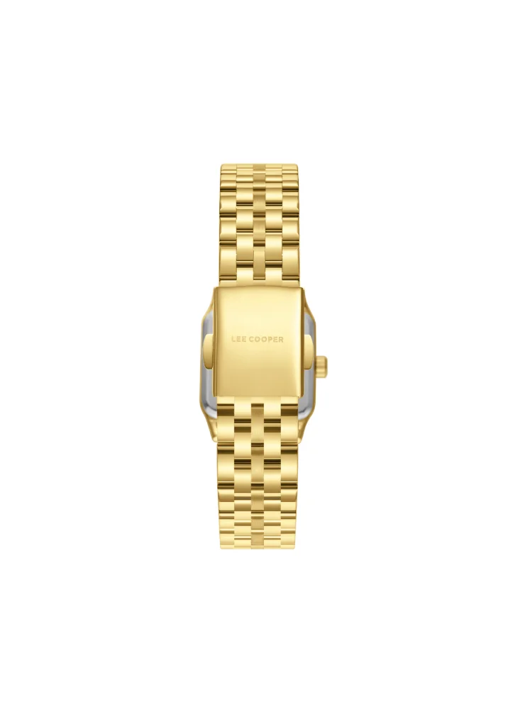 Lee Cooper LEE COOPER LC08120.120 Women's Analog Display Watch & Metal Strap Gold