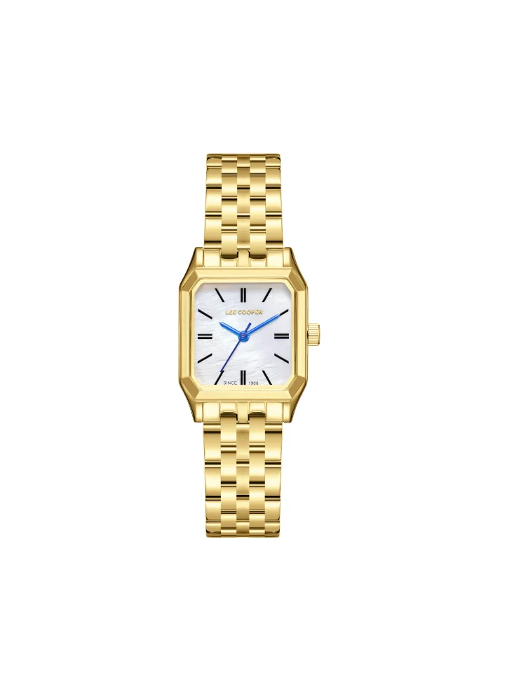 Lee Cooper LEE COOPER LC08120.120 Women's Analog Display Watch & Metal Strap Gold