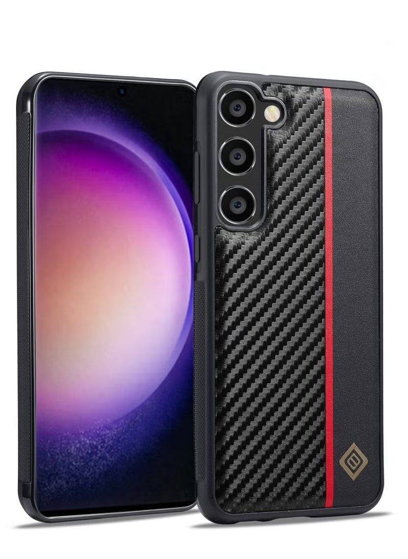 WAOKN Aramid Fiber Case for Samsung Galaxy A55 5G with Carbon Fiber Texture, Super Slim Protective Cover Skin, Soft Touch Sturdy Durable Case, Snap-on Back Cover Compatible with Galaxy A55  - Image 1