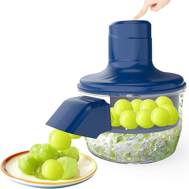 Fopudy Automatic Grape Peeler Machine,Electric Peeling Machine for Grape,Automatic Garlic & Cherry Tomato Peeler Skin Remover Tool for Small Fruits,Efficient Peeling Kitchen Gadget for Home Use (Blue) - Image 1