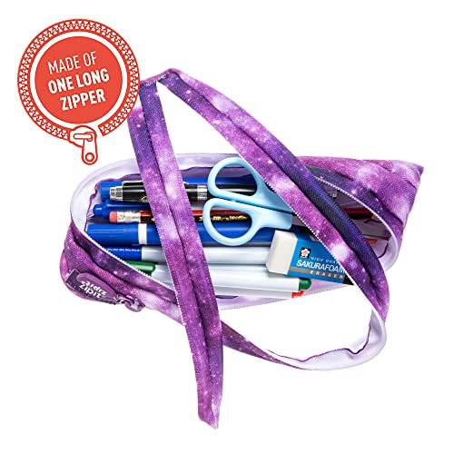 ZIPIT Galaxy Pencil Case for Girls, Cute Pencil Pouch for Teens, Aesthetic Stationery Bag for School, Purple - Image 2