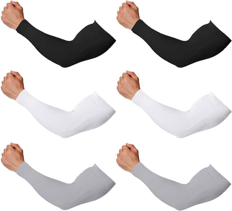 Feeke 4-Pairs Arm Sleeves for Men and Women - Tattoo Cover Up - Cooling Sports Sleeve for Basketball Golf Football - Image 1