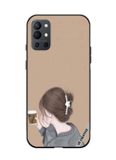 Protective Case Cover For OnePlus 9R Sipping Design Multicolour