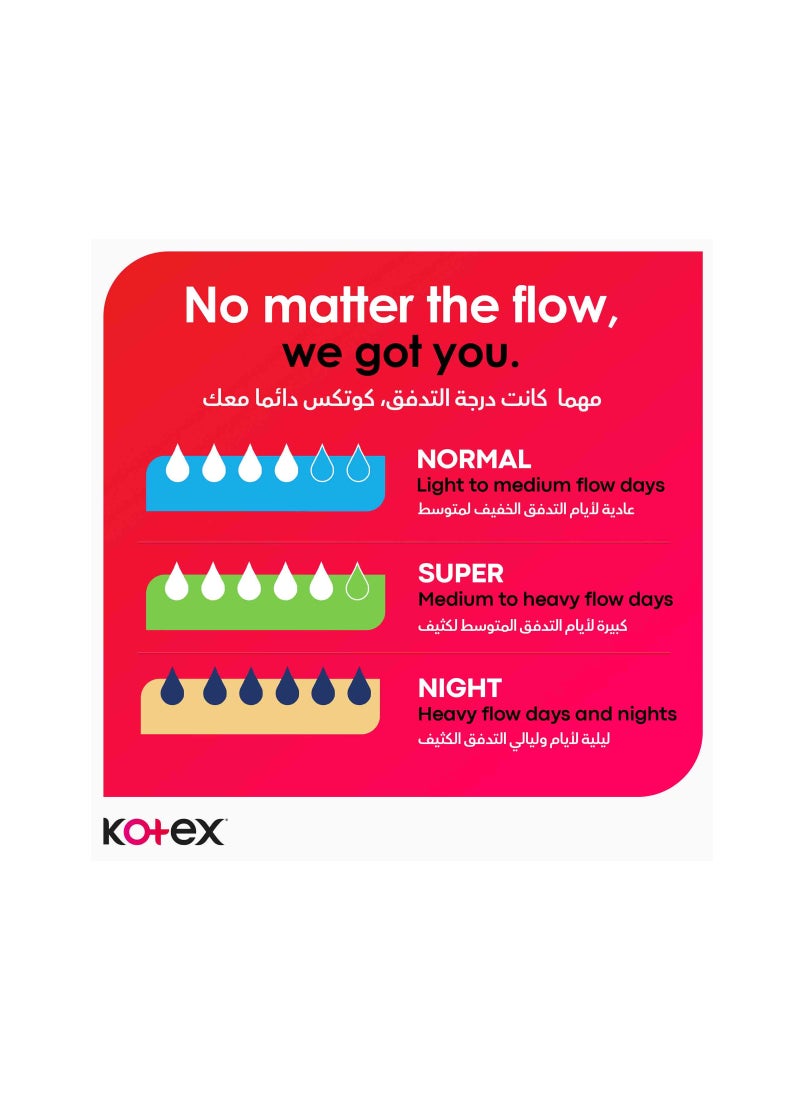 Kotex - Maxi Protect Thick Heavy Cotton Sanitary Pads With Wings Day Use 50 Pcs - Image 1