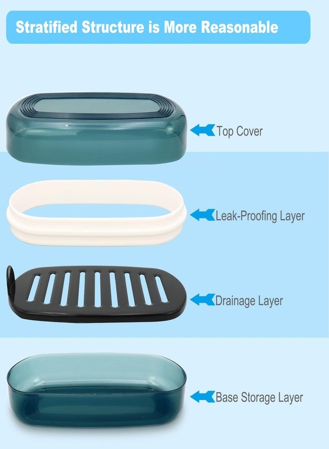 HAYSNA Solid Shampoo Bar Holder, Large Bar Soap Holder, Travel Soap Container, Soap Box with Draining Layer, Soap Case for Bathroom, Traveling, Gym, Camping (Blue Style-1-Large) - Image 3