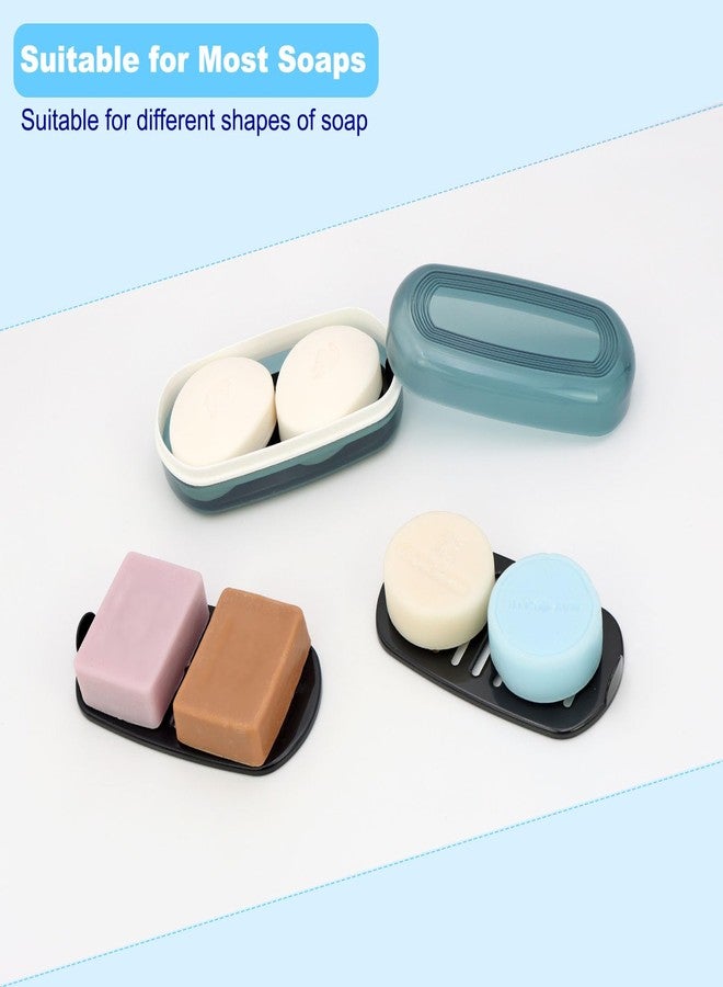 HAYSNA Solid Shampoo Bar Holder, Large Bar Soap Holder, Travel Soap Container, Soap Box with Draining Layer, Soap Case for Bathroom, Traveling, Gym, Camping (Blue Style-1-Large) - Image 2
