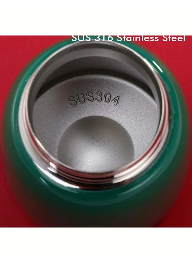 LITTLE SURPRISE BOX Mini Belly Green Antler Stainless Steel Sleek Christmas Water Bottle for Kids 300ML  - Image 3
