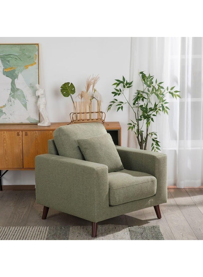 Comfynest Comfynest Caspian 1-Seater Fabric Sofa With 2-Year Warranty 96X92X90Cm Light Green