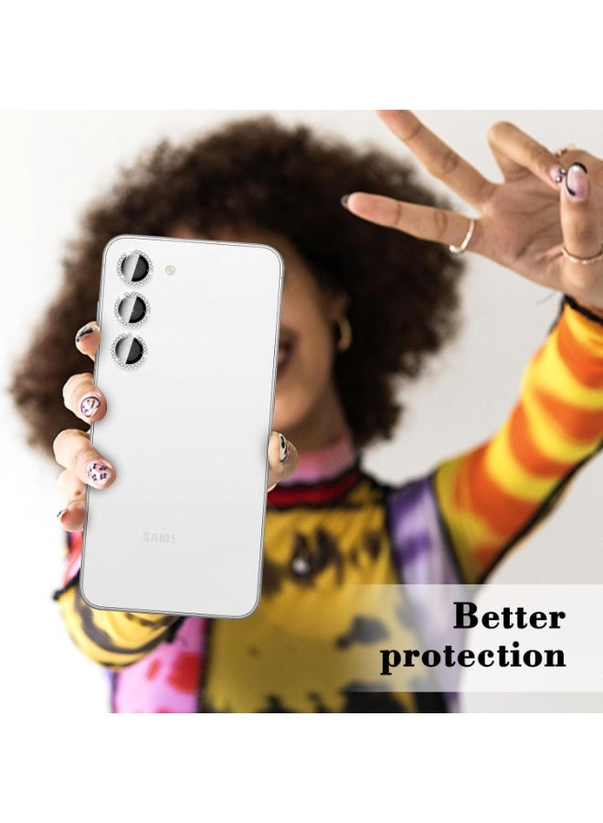 Camera lens protector for Samsung Galaxy A16 mobile, 4G/5G network, metal protective cover suitable for the case with a single tempered glass ring with hardness grade 9 for Samsung A16 camera, diamond silver - Image 4