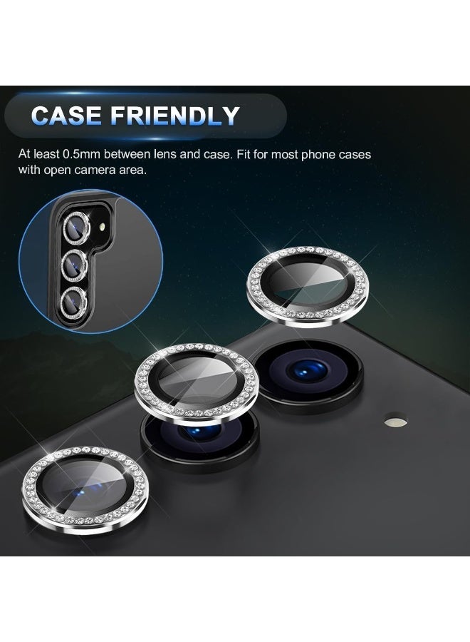 Camera lens protector for Samsung Galaxy A16 mobile, 4G/5G network, metal protective cover suitable for the case with a single tempered glass ring with hardness grade 9 for Samsung A16 camera, diamond silver - Image 5