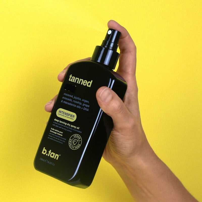 b tan b.tan Best Tanning Oil | Get Tanned Intensifier Dry Spray - Fast, Dark Outdoor Sun Tan From Tan Accelerating Actives, Packed with Moisturizing Oils, No SPF, Austrailian Brand, 8 Fl Oz - Image 4