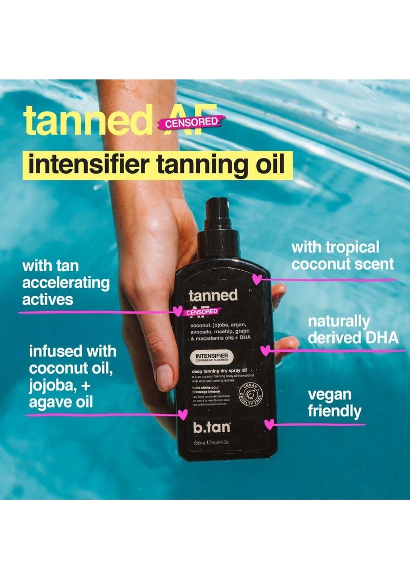 b tan b.tan Best Tanning Oil | Get Tanned Intensifier Dry Spray - Get a Fast, Dark Outdoor Sun Tan From Tan Accelerating Actives, Packed with Moisturizing Oils to Keep Skin Hydrated, 8 Fl Oz  - Image 3