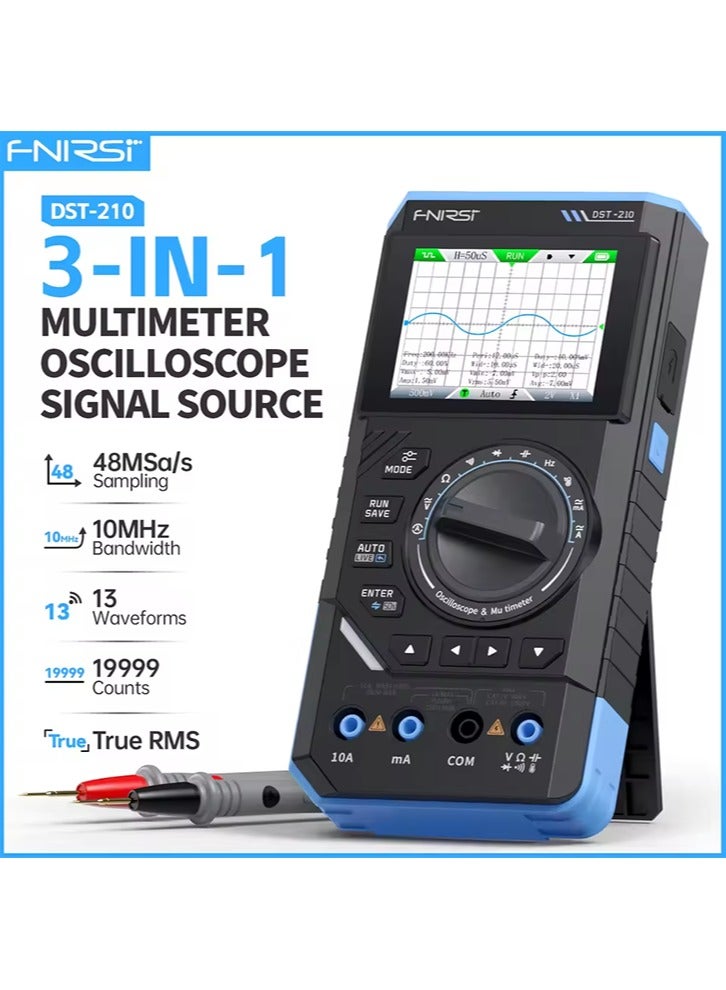 FNIRSI DST-210 3-in-1 Digital Multimeter Oscilloscope 19999 Counts Portable Automotive Oscilloscope Electrical Tool - Image 1