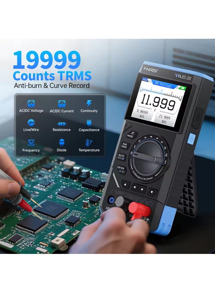 FNIRSI DST-210 3-in-1 Digital Multimeter Oscilloscope 19999 Counts Portable Automotive Oscilloscope Electrical Tool - Image 3