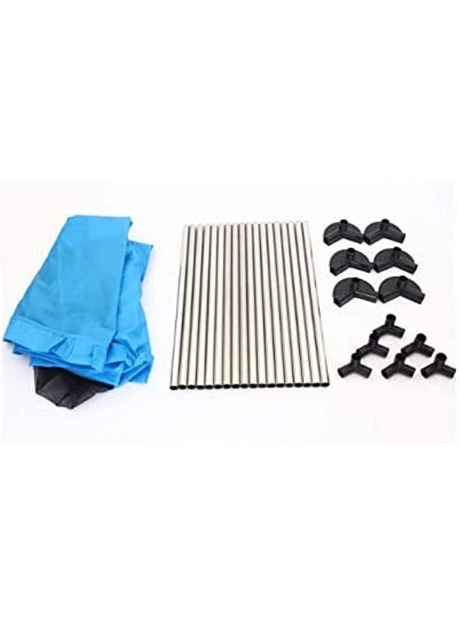 Foldable Baby Kids Playpen Activity Center Room Fitted Floor Baby Kids Safety Protection Care Playpen Tent Crawling Game Folding Fence Toys (Blue)  - Image 3