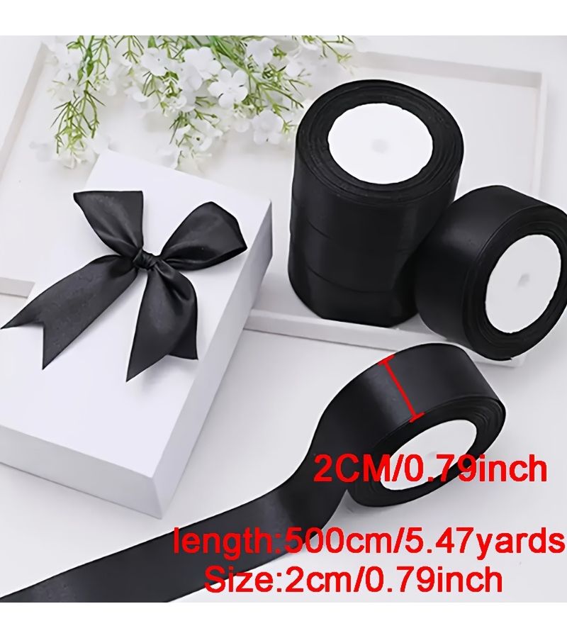 Blue Premium Hot Foil Ribbon 5.46 Yards for Christmas Gift Wrapping and DIY Wedding Decor - Image 2