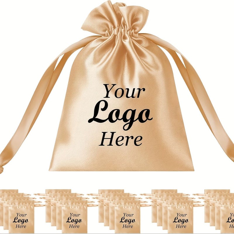 Customizable Blue Satin Drawstring Gift Bags 5 12x7 09 Inch For Weddings Valentines Day Graduations 15pcs - Image 2