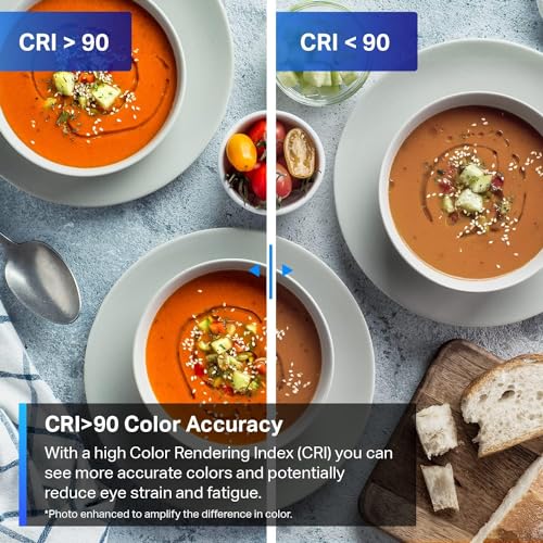 tapo مصابيح TP-Link Tapo الذكية، 16 مليون لون RGBW، قابلة للتعتيم، متوافقة مع أليكسا وجوجل هوم، A19، تعادل 60 واط، 800 لومن CRI>90، واي فاي 2.4GHz فقط، لا حاجة إلى محور، Tapo L530E (عبوة من 2)  - Image 3