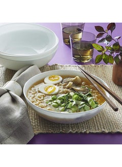Corelle Corelle 4-Pc Meal Bowls Set, Service for 4, Durable and Eco-Friendly 9-1/4-Inch Glass Bowls, Compact Stack Bowl Set, Microwave and Dishwasher Safe, White, 46 Ounces  - Image 2