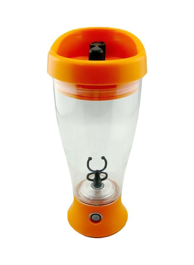 NIBEMINENT Electric Mixing Shaker Bottle Orange/Clear  - Image 1