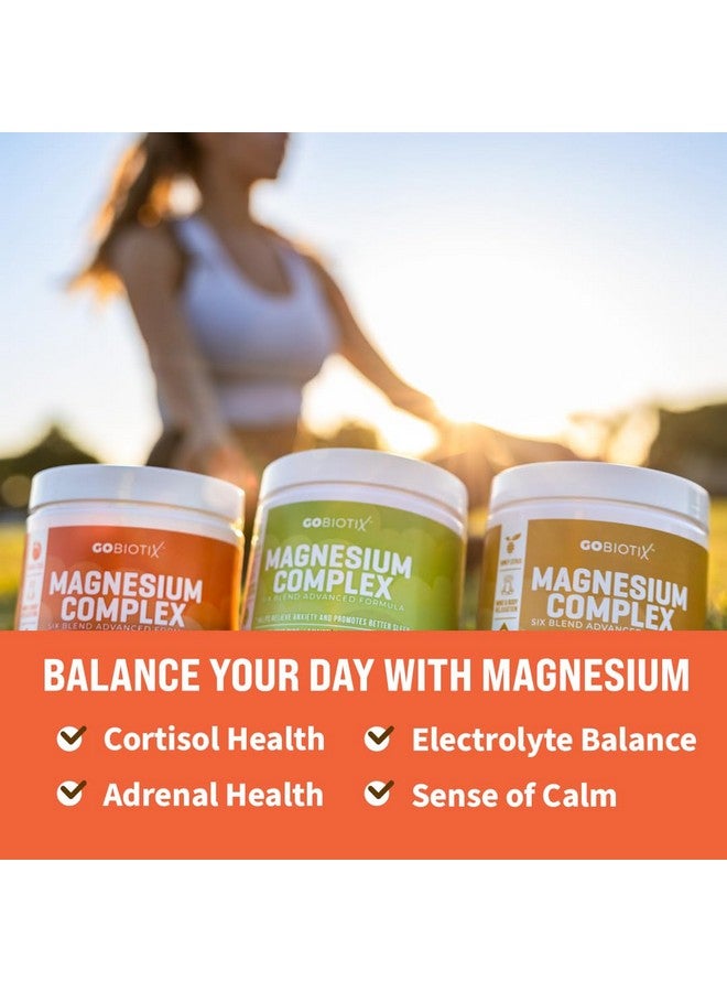 GoBiotix Magnesium Glycinate Powder - Cortisol Supplement for Women and Men - High Absorption Magnesium Complex Calm Supplement with Citrate, Malate - Sugar Free - 420 mg, 60 Servings, Peach Tea - Image 3