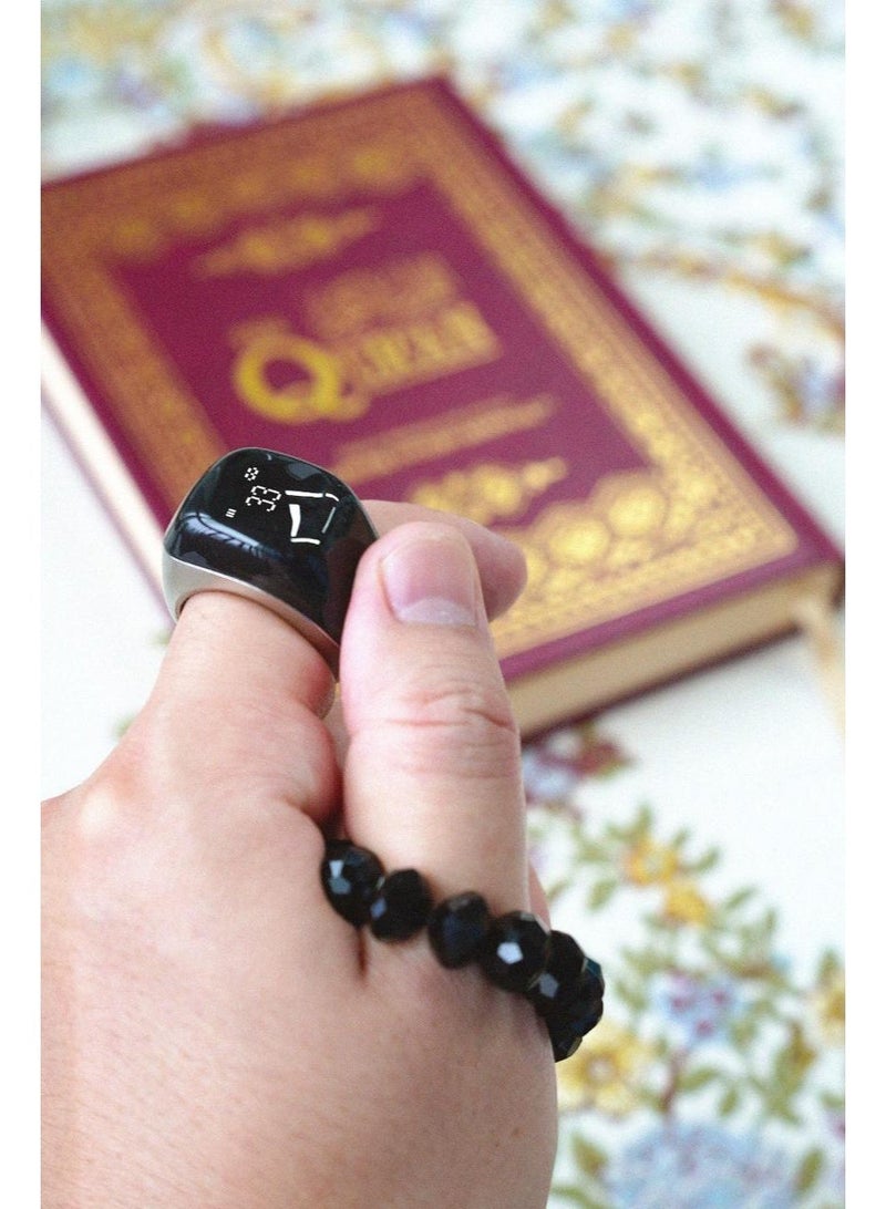 خاتم ذكر جود برو - خاتم إسلامي ذكي مع تذكيرات للصلاة، عداد تسبيح، متتبع لياقة بدنية، ومقاوم للماء IP67 - Image 5