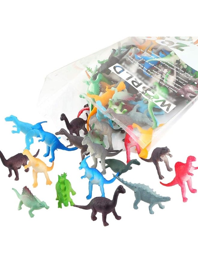 ValeforToy - 82 Piece Mini Dinosaur Toy Set for Dino Party Favor Supplies Birthday Cupcake Toppers - Assorted Vinyl Plastic Figure Toys for Kids Toddler Pinata Filler School Carnival Prize Bulk Goodie Bag Stuffers - Image 1