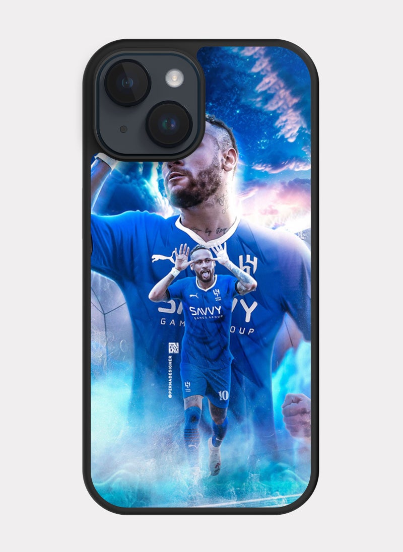 بكسلات كفر ايفون 14 نيمار الهلال ازرق - Image 1