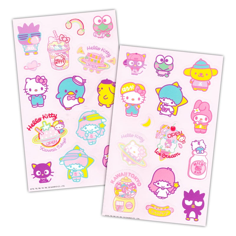 Hello Kitty مجموعة كتب تلوين ونشاط هالو كيتي الفائقة ~ 5 كتب تلوين هالو كيتي، أقلام تلوين، وأكثر من 50 ملصق هالو كيتي (حزمة حفلة هالو كيتي) - Image 5