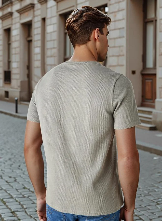Iconic Iconic Popcorn Textured T-shirt