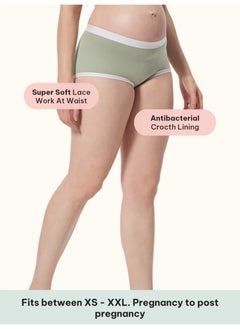 Intimate Queen Intimate Queen Maternity Soft Corn Bae Full Coverage Plant-Based Boy Shorts Underwear  - Image 3