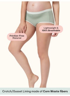 Intimate Queen Intimate Queen Maternity Soft Corn Bae Full Coverage Plant-Based Boy Shorts Underwear  - Image 4