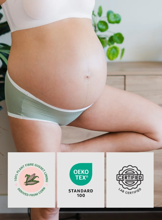 Intimate Queen Beige Corn Bae Maternity Lacy Boy Shorts – Ultra-Soft, No Roll-Ups & Gusset Support, Full Coverage Comfort for Every Trimester  | Best Price UAE