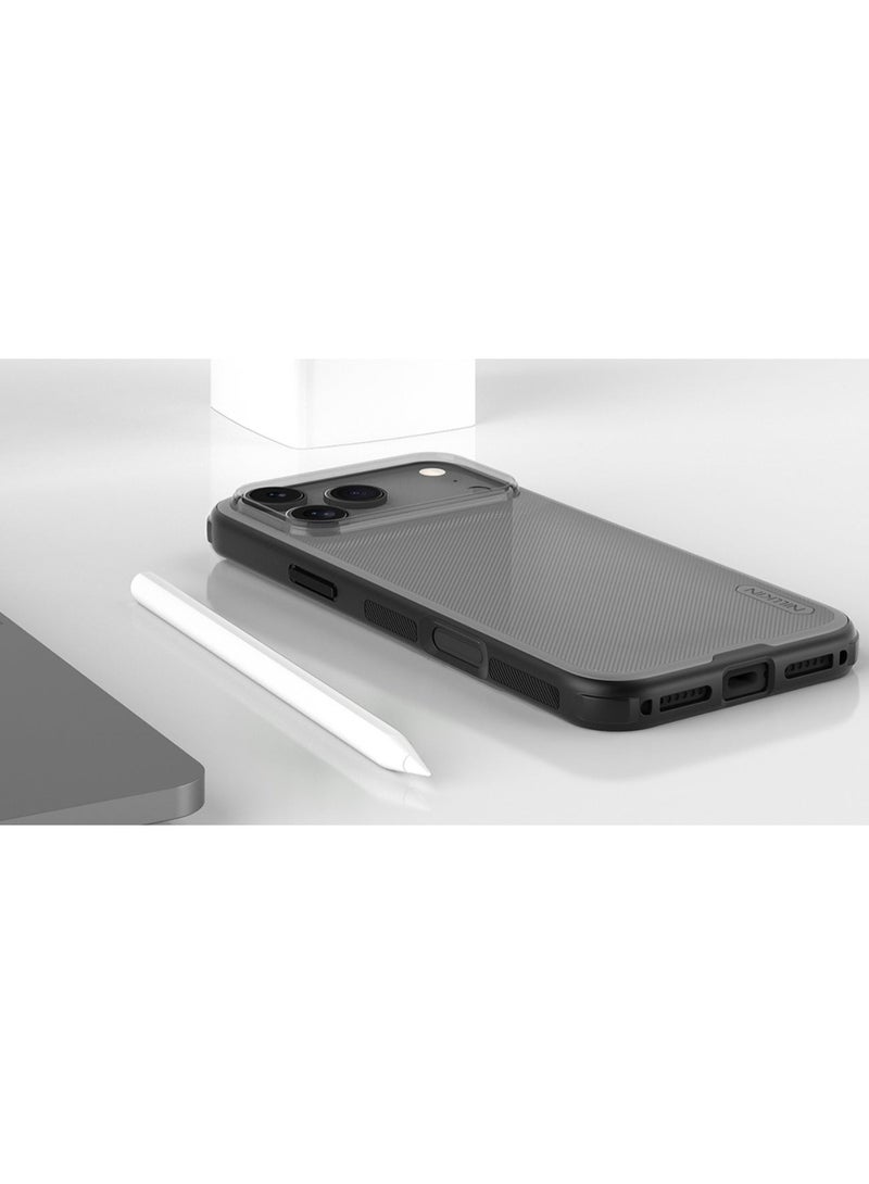 Nillkin Case Cover Super Frosted Pro  Case Anti-Scratch & Slip For Iphone 17 Pro Max (Transparent Black) - Image 2