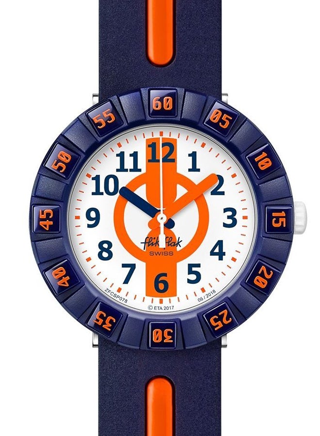 Swatch ساعة يد مقاومة للماء بحركة كوارتز برتقالية للجنسين - 32 مم - Image 1
