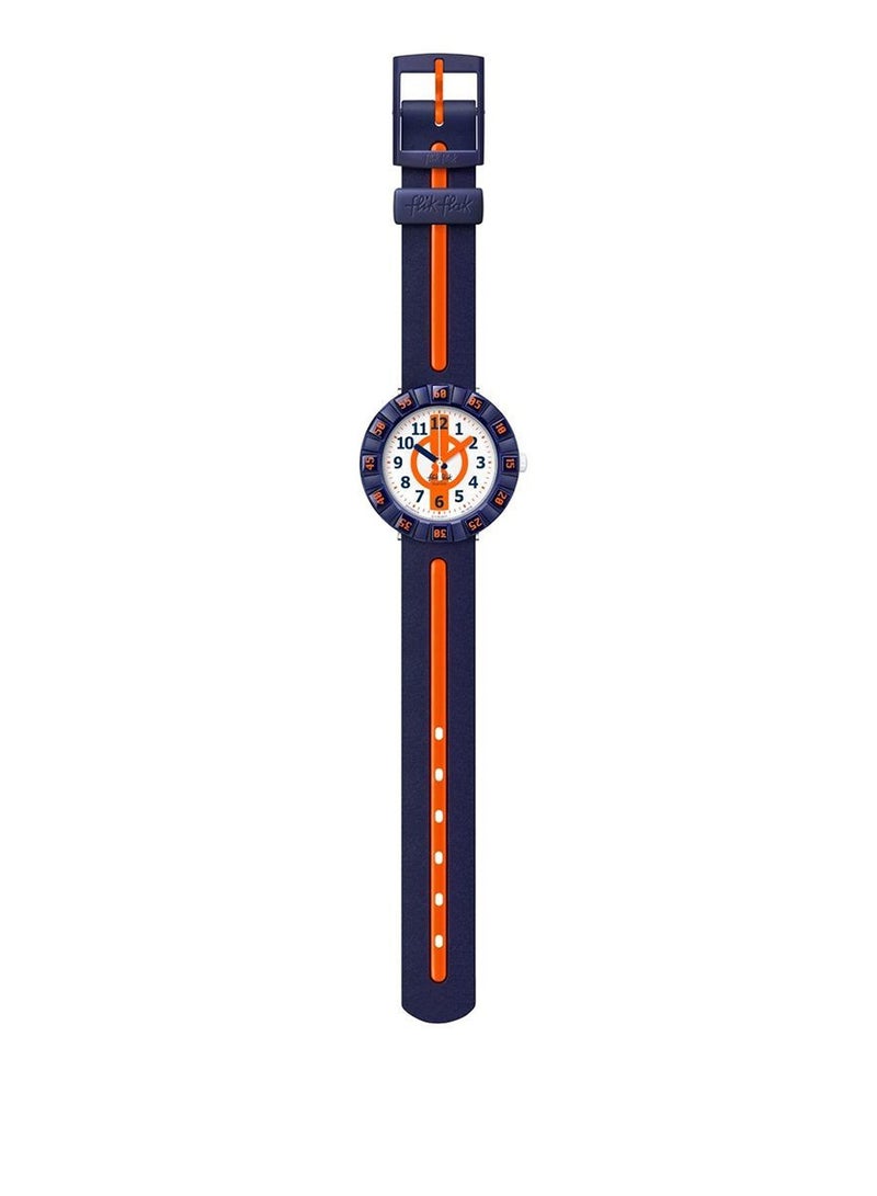 Swatch ساعة يد مقاومة للماء بحركة كوارتز برتقالية للجنسين - 32 مم - Image 2
