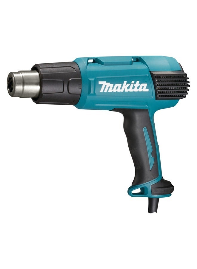 Makita HG6530 Heat Gun / Hot Air Gun Temperature 50~650°C Air Flow 280~500L/min 2000W 0.73kg Blue - Image 1
