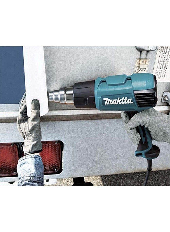 Makita HG6530 Heat Gun / Hot Air Gun Temperature 50~650°C Air Flow 280~500L/min 2000W 0.73kg Blue - Image 2