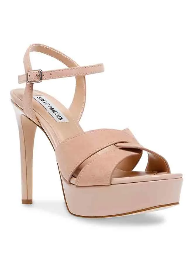 Steve Madden Lavisher Women Blush Patent Platform Heels