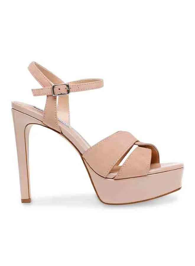 Steve Madden Lavisher Women Blush Patent Platform Heels