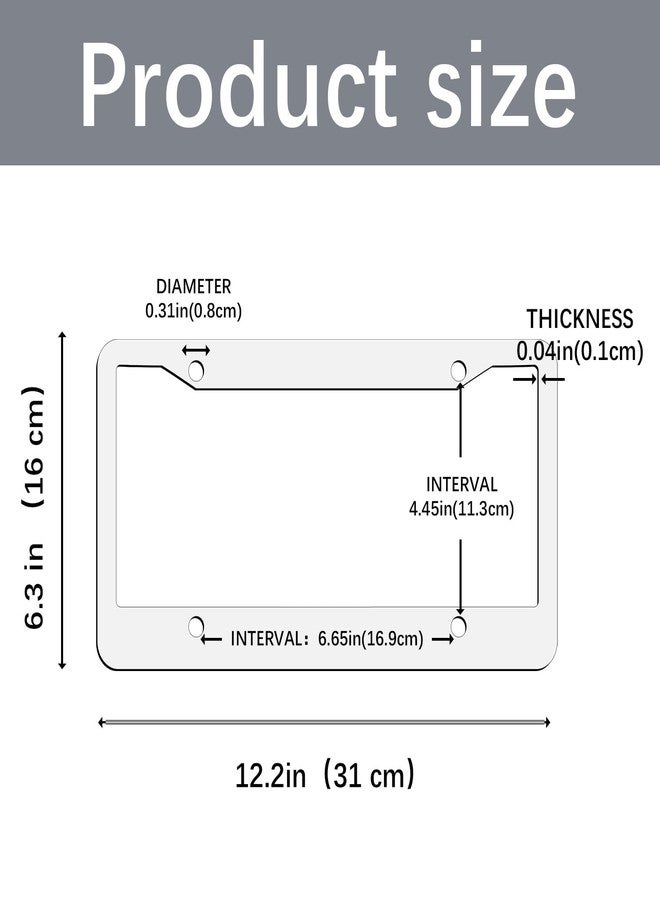 OKBA 10 pcs Sublimation License Plate Frame Blanks,White Metal Aluminum car Tag, DIY Custom Picture Design for car tag Frame (12.2x6.3x0.04in) - Image 2