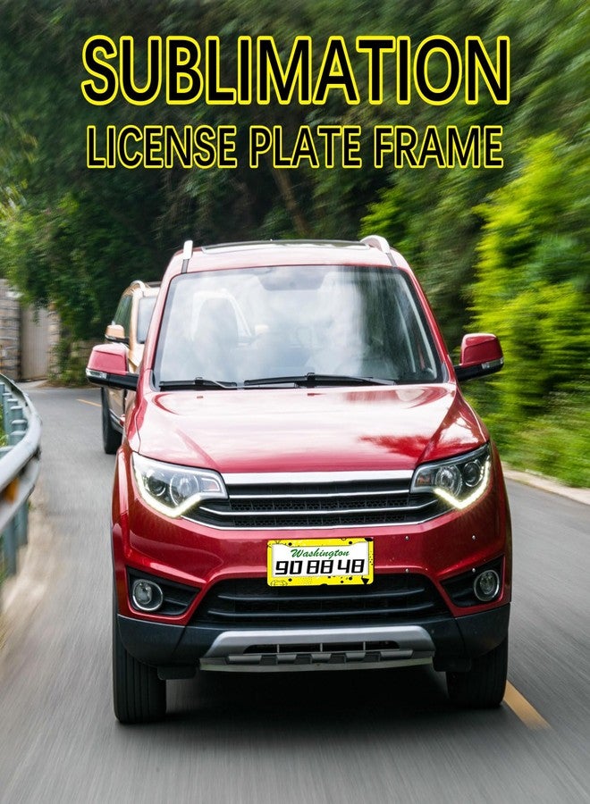 OKBA 10 pcs Sublimation License Plate Frame Blanks,White Metal Aluminum car Tag, DIY Custom Picture Design for car tag Frame (12.2x6.3x0.04in) - Image 4
