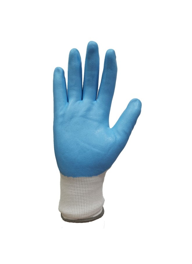 TAHA SAFETY N2401-T Light Blue Nitrile Foam Safety Gloves - White Poly Outer, High Grip for Industrial Use, Lightweight, Flexible, Ideal for Chemical Resistance & General Hand Protection | 1 Pair - pzsku/ZD0D85DCFEF225F2ACB61Z/45/_/1733240095/34f96ff2-730e-440c-8903-dcfd469f30b1